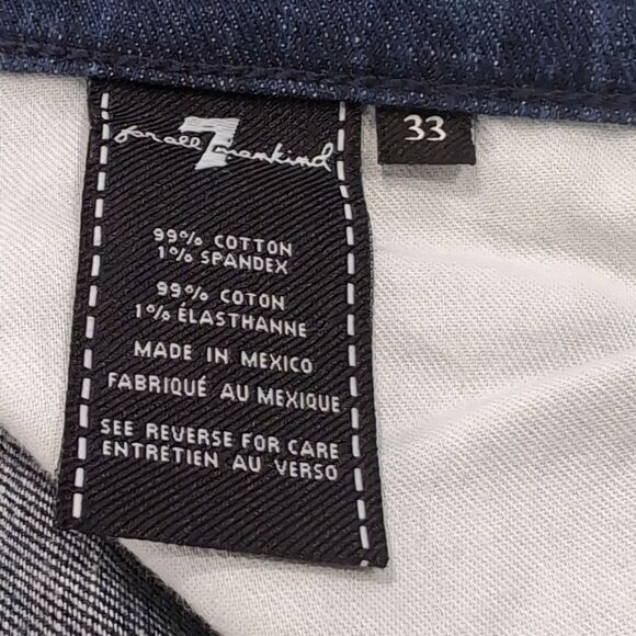 7 For All Mankind Austyn Straight Leg Jeans Men’s Sz 33 *Altered* - Picture 8 of 12